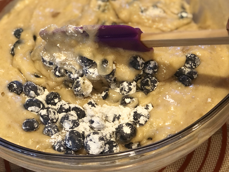 Chef Ena Apple Blueberry Banana bread steps
